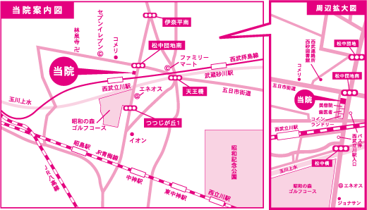 東京都立川市のマミー動物病院ご案内図